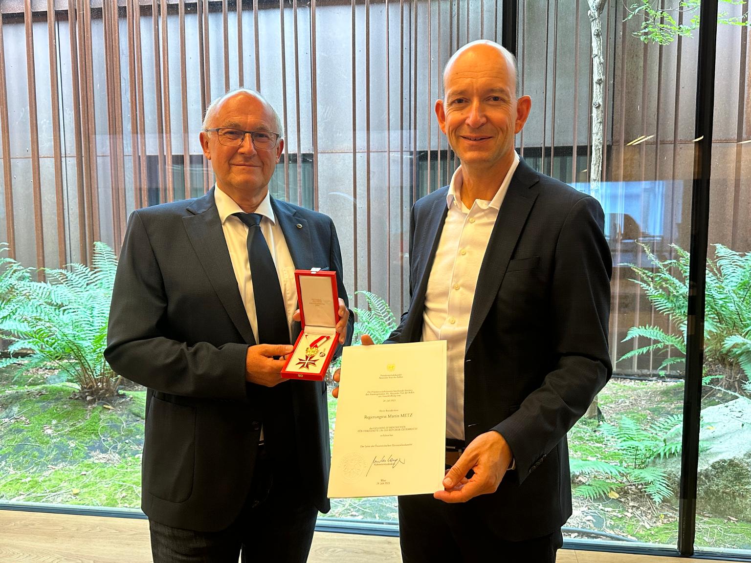ADir RR Martin Metz und Dr. Christoph Mayer, Präsident des Landesgerichtes ADir RR Martin Metz und Dr. Christoph Mayer, Präsident des Landesgerichtes